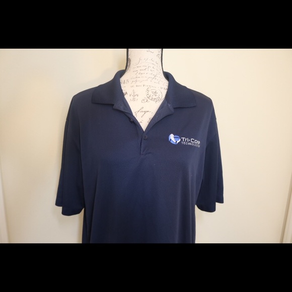 Nike Golf Dri-Fit Tri Core Collar button Top navy - Picture 6 of 6